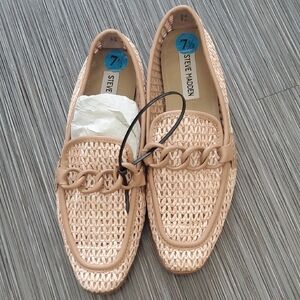 Steve Madden Women's Woven Nude/Tan Loafers